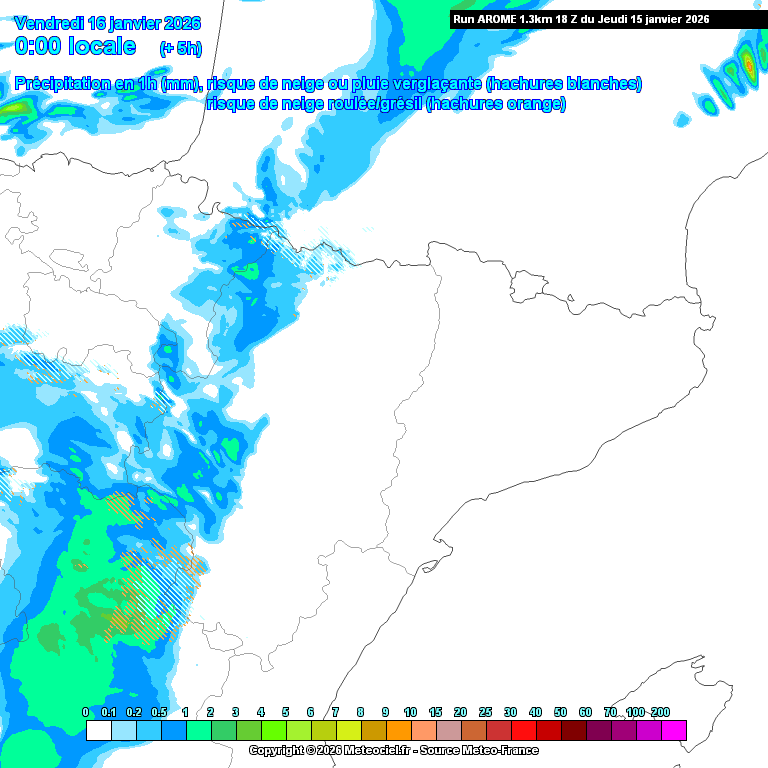 Animación evolución de las precipitaciones previstas en La Rioja