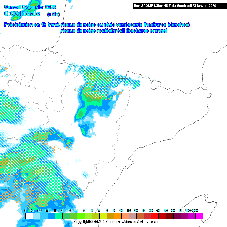 Animación evolución de las precipitaciones previstas en La Rioja