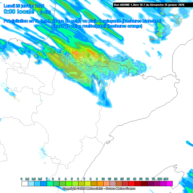Animación evolución de las precipitaciones previstas en La Rioja