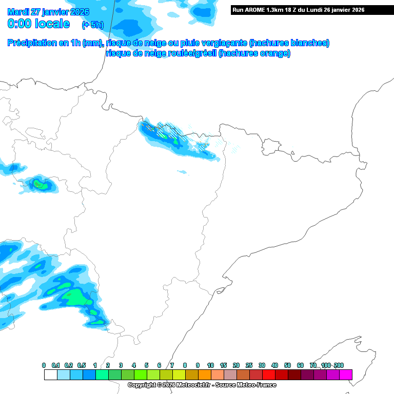 Animación evolución de las precipitaciones previstas en La Rioja