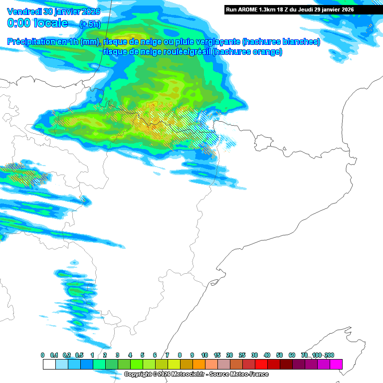 Animación evolución de las precipitaciones previstas en La Rioja