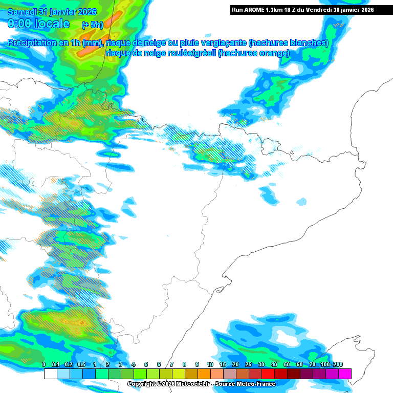 Animación evolución de las precipitaciones previstas en La Rioja