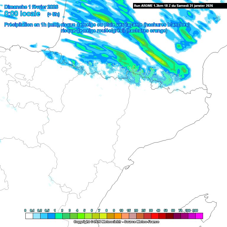 Animación evolución de las precipitaciones previstas en La Rioja