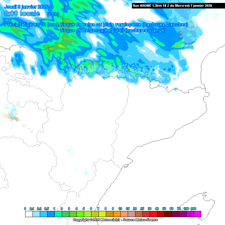 Animación evolución de las precipitaciones previstas en La Rioja