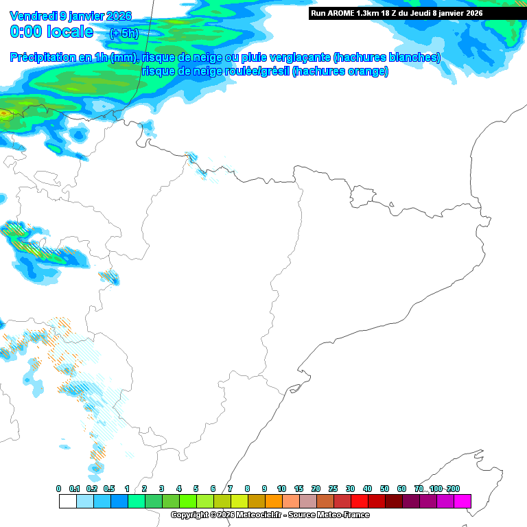 Animación evolución de las precipitaciones previstas en La Rioja