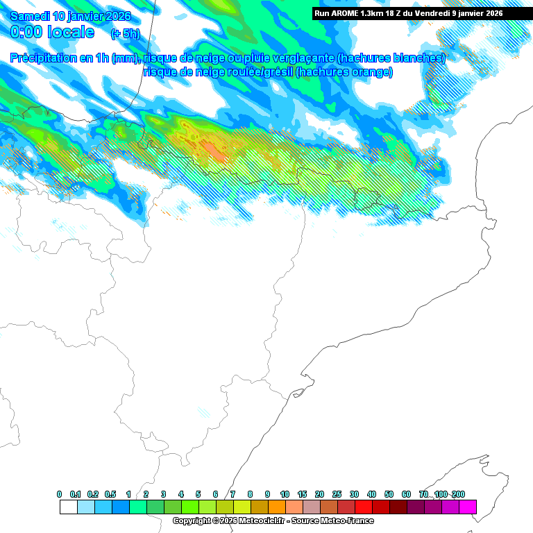 Animación evolución de las precipitaciones previstas en La Rioja