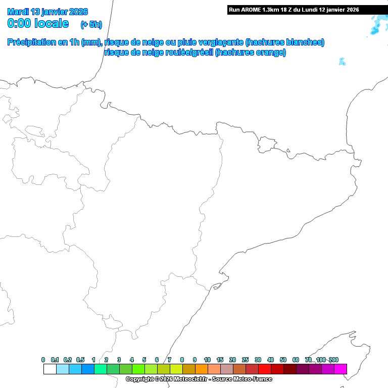 Animación evolución de las precipitaciones previstas en La Rioja
