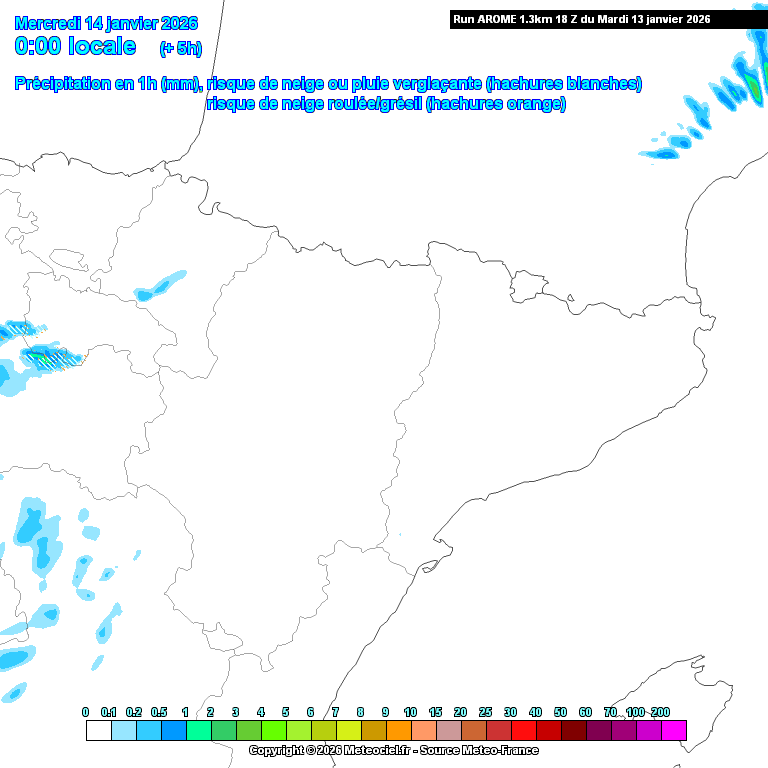 Animación evolución de las precipitaciones previstas en La Rioja