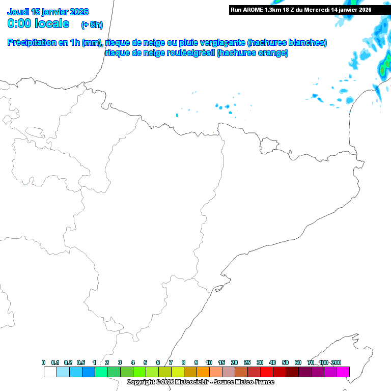 Animación evolución de las precipitaciones previstas en La Rioja
