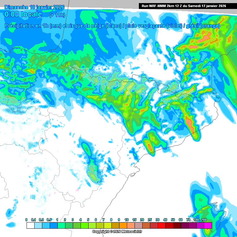 Animación evolución de las precipitaciones previstas en La Rioja. WRF gif