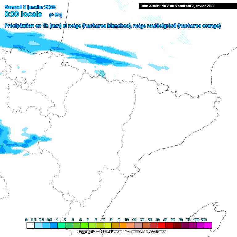 Animación evolución de las precipitaciones previstas en La Rioja