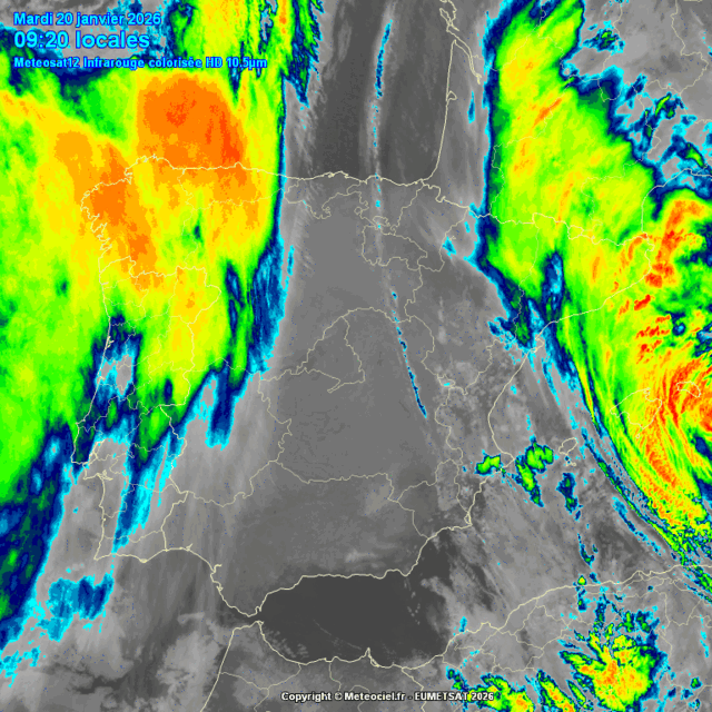 Animación imágenes satélite Meteosat
