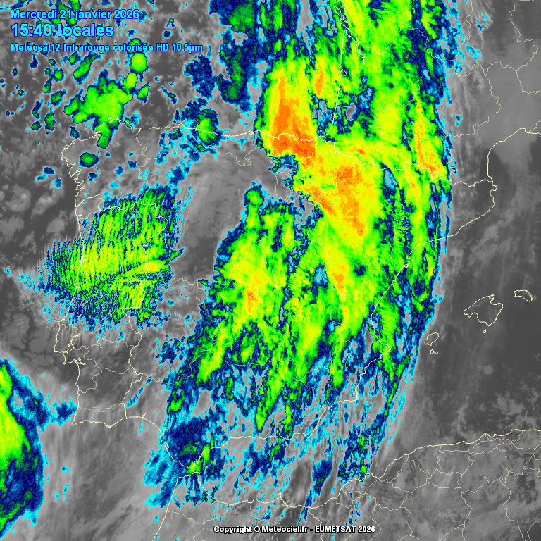 Animación imágenes satélite Meteosat