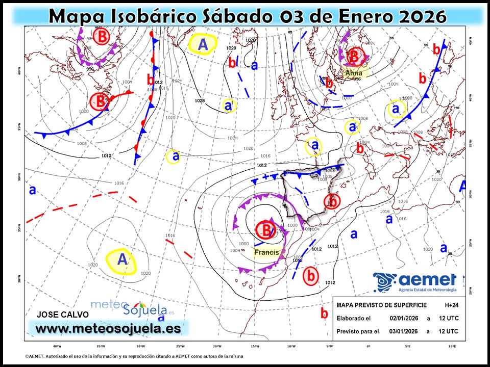 Mapa Isobárico La Rioja. Meteosojuela
