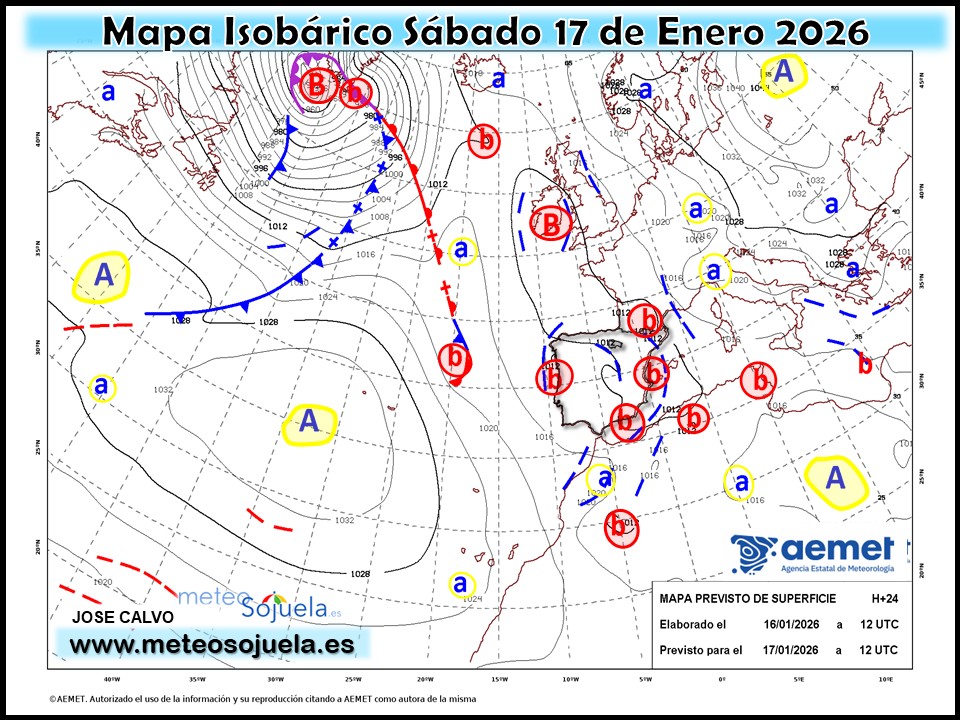 Mapa Isobárico La Rioja. Meteosojuela