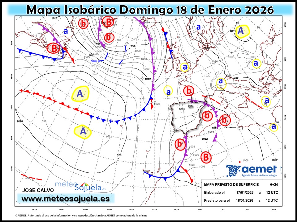 Mapa Isobárico La Rioja. Meteosojuela