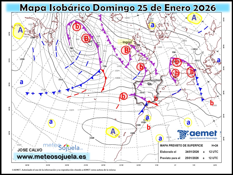 Mapa Isobárico La Rioja. Meteosojuela