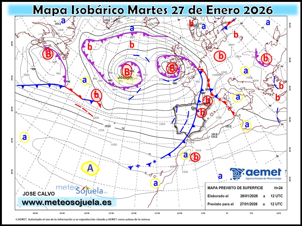 Mapa Isobárico La Rioja. Meteosojuela