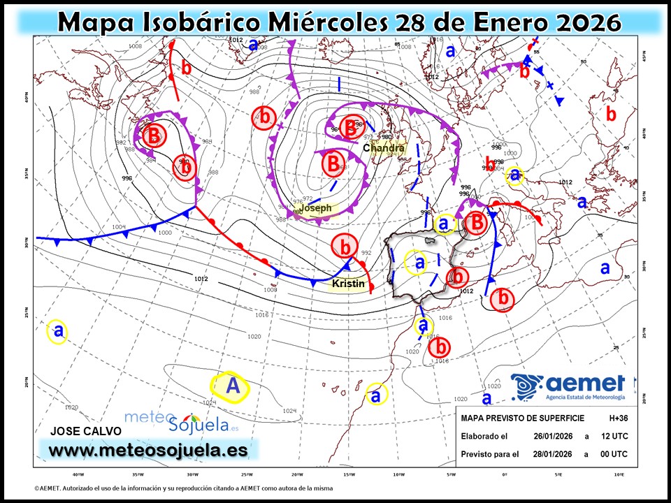 Mapa Isobárico La Rioja. Meteosojuela