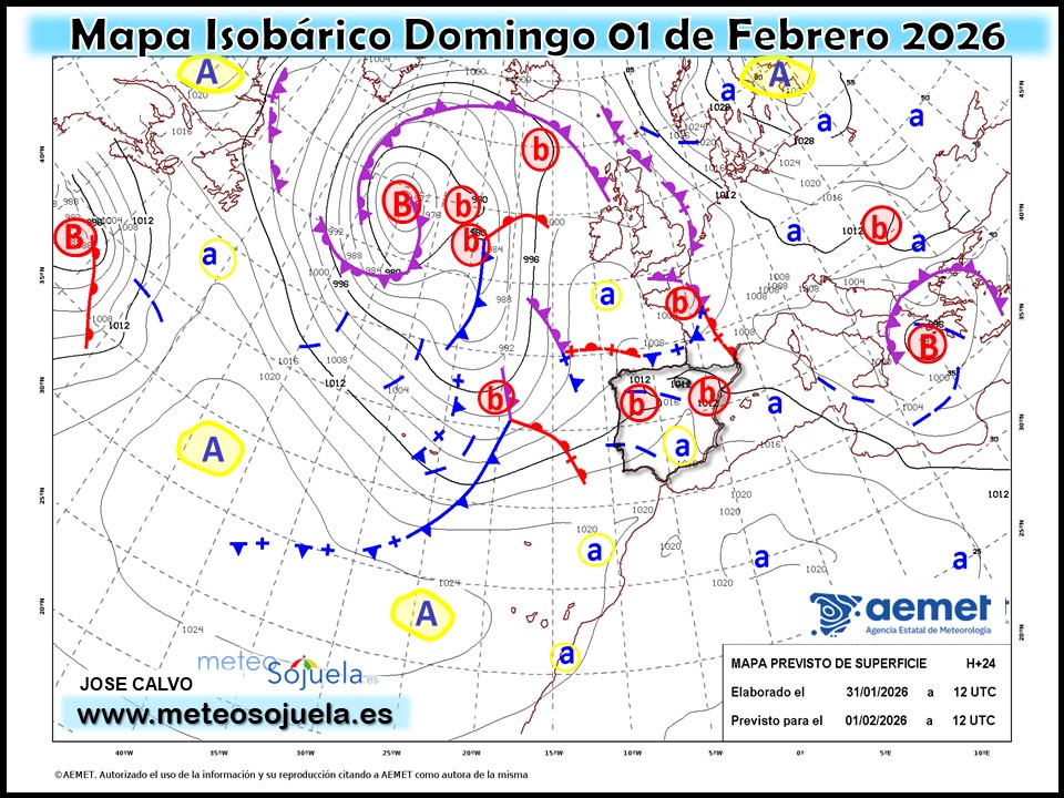 Mapa Isobárico La Rioja. Meteosojuela