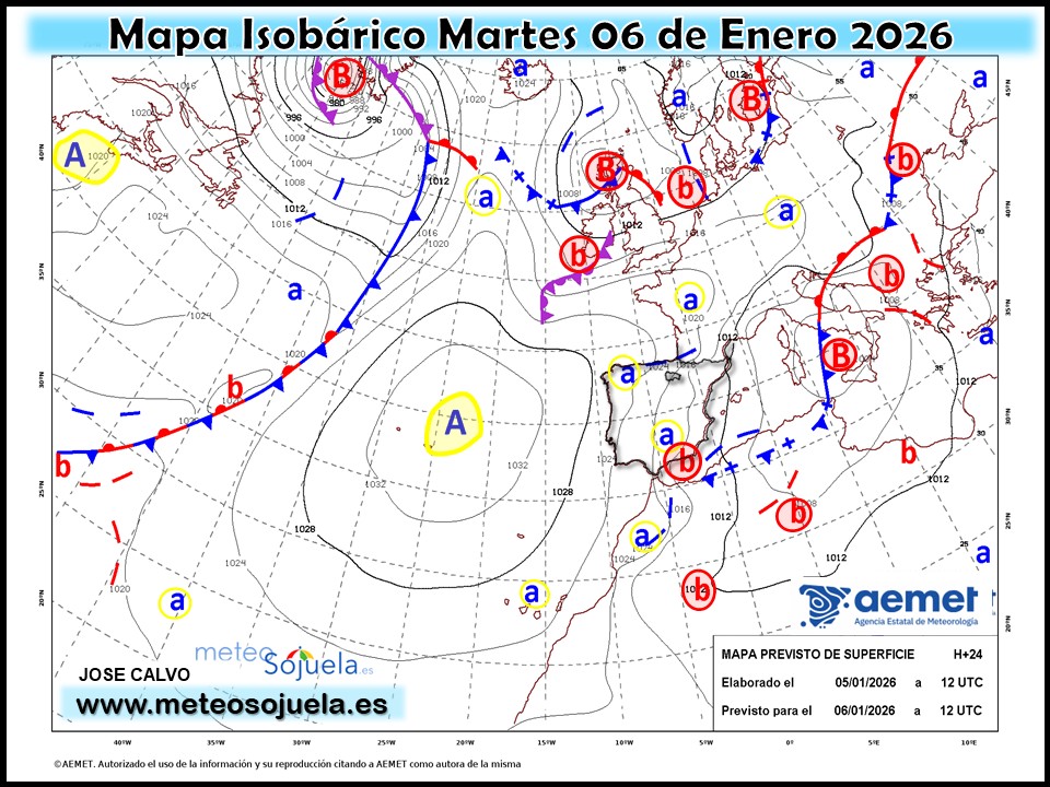 Mapa Isobárico La Rioja. Meteosojuela