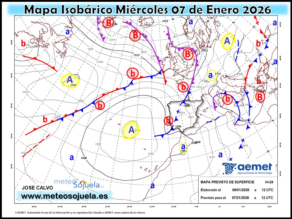 Mapa Isobárico La Rioja. Meteosojuela