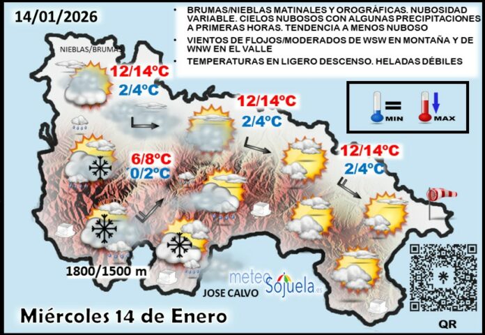 Mapa del tiempo en La Rioja. Meteosojuela Mapa del tiempo en La Rioja. Meteosojuela