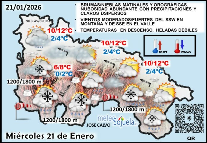 Mapa del tiempo en La Rioja. Meteosojuela Mapa del tiempo en La Rioja. Meteosojuela