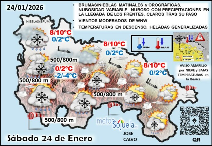 Mapa del tiempo en La Rioja. Meteosojuela Mapa del tiempo en La Rioja. Meteosojuela