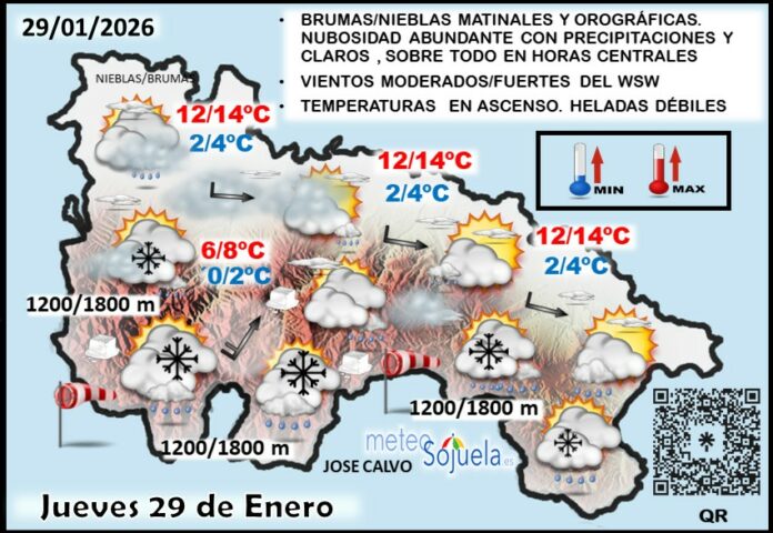 Mapa del tiempo en La Rioja. Meteosojuela Mapa del tiempo en La Rioja. Meteosojuela