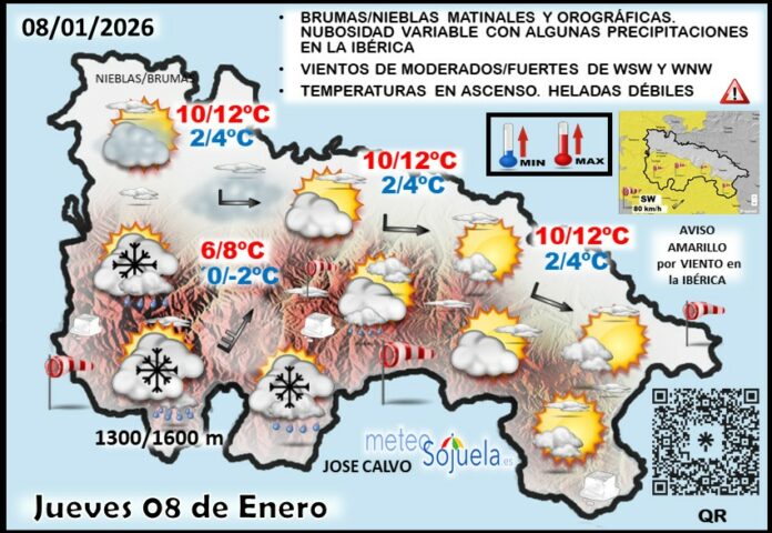 Mapa del tiempo en La Rioja. Meteosojuela Mapa del tiempo en La Rioja. Meteosojuela