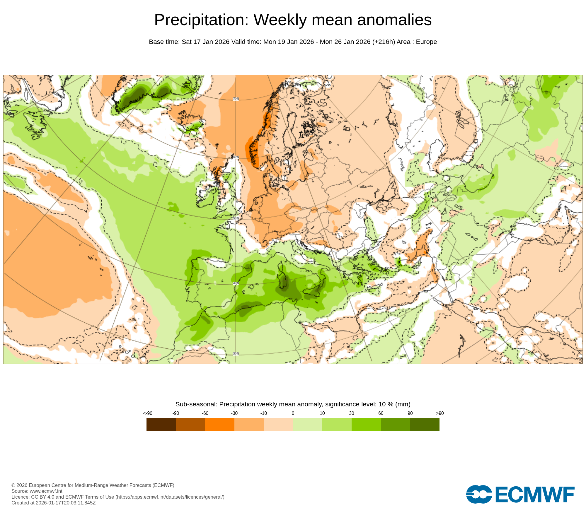 Modelos de Precipitación Enero 3ª semana ECMWF .Meteosojuela La Rioja