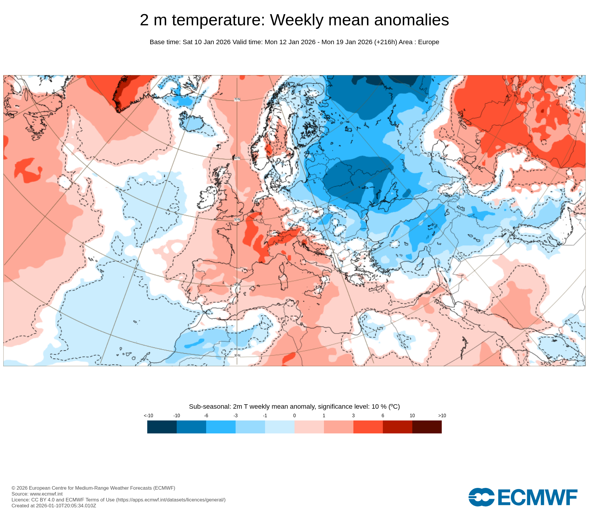Modelos de Temperatura Enero 3ª semana ECMWF .Meteosojuela La Rioja
