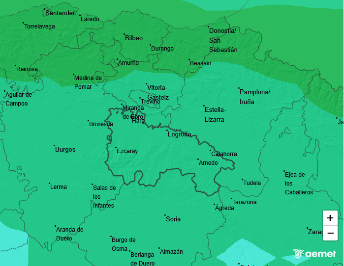 Precipitación Media según AEMET. Meteosojuela La Rioja 03
