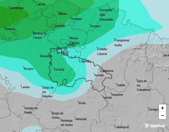 Precipitación Media según AEMET. Meteosojuela La Rioja 06