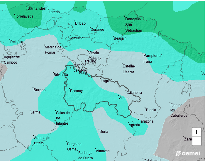 Precipitación Media según AEMET. Meteosojuela La Rioja 14