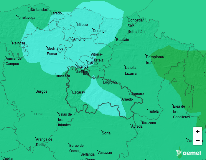 Precipitación Media según AEMET. Meteosojuela La Rioja 16