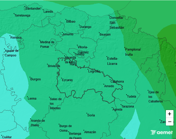 Precipitación Media según AEMET. Meteosojuela La Rioja 17