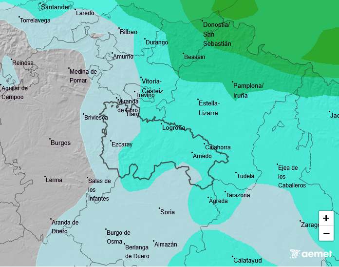 Precipitación Media según AEMET. Meteosojuela La Rioja 19