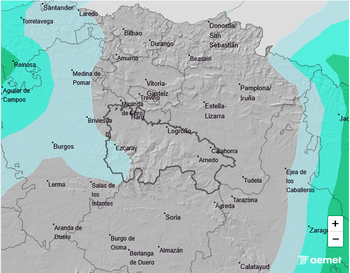 Precipitación Media según AEMET. Meteosojuela La Rioja 20