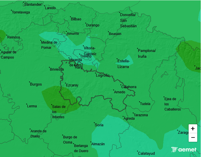 Precipitación Media según AEMET. Meteosojuela La Rioja 21