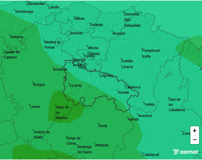Precipitación Media según AEMET. Meteosojuela La Rioja 28