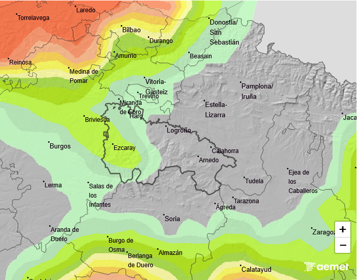 Probabilidad de Precipitación según AEMET. Meteosojuela La Rioja 05