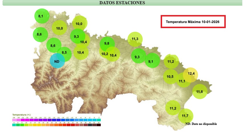Temperaturas Estaciones SOS Rioja