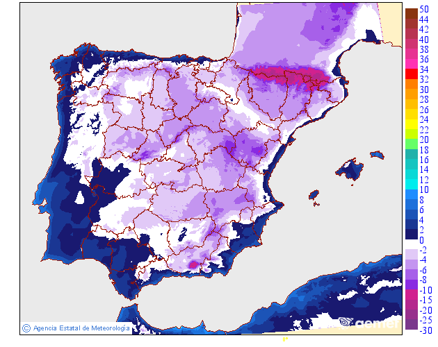Temperaturas Minimas previstas 06