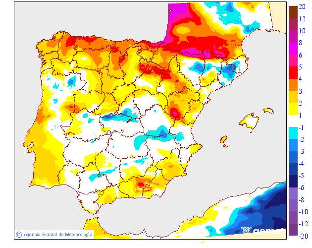 Variación de temperaturas máximas AEMET Meteosojuela 07
