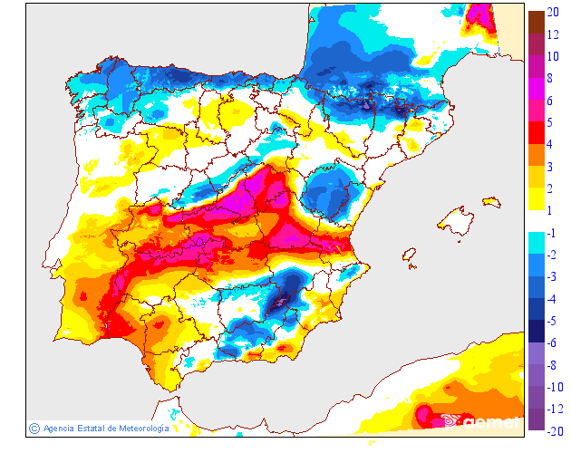 Variación de temperaturas máximas AEMET Meteosojuela 09