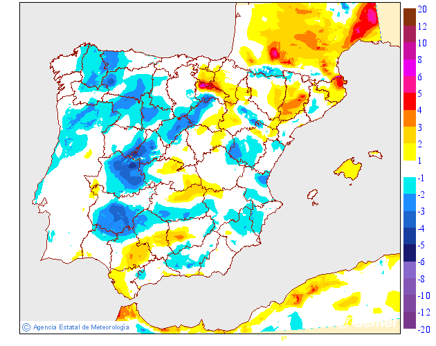 Variación de temperaturas máximas AEMET Meteosojuela 13