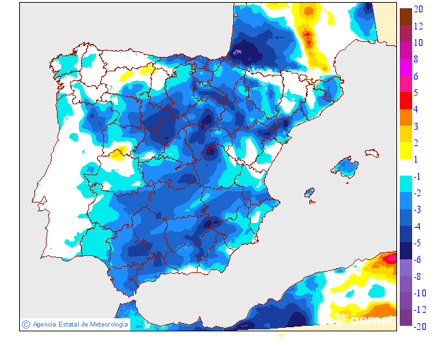 Variación de temperaturas máximas AEMET Meteosojuela 17