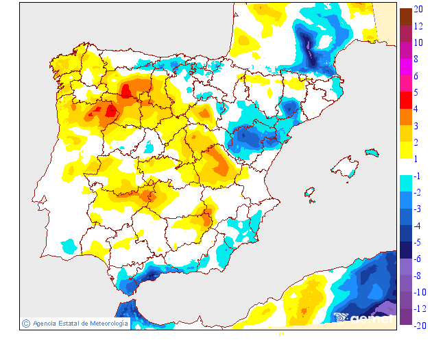 Variación de temperaturas máximas AEMET Meteosojuela 18